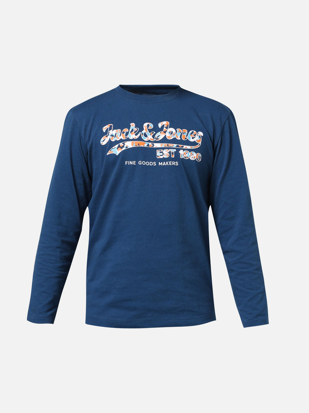 Blue & Black Logo Print Co-ord T-shirt