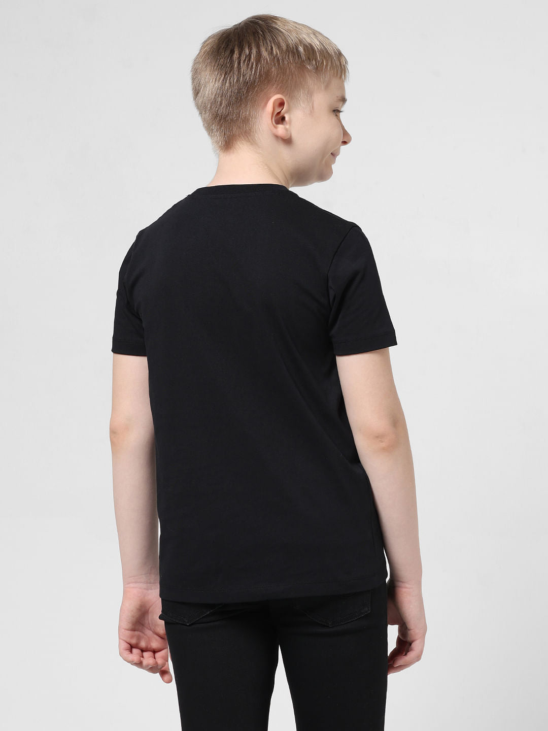 Black Logo Print T-shirt