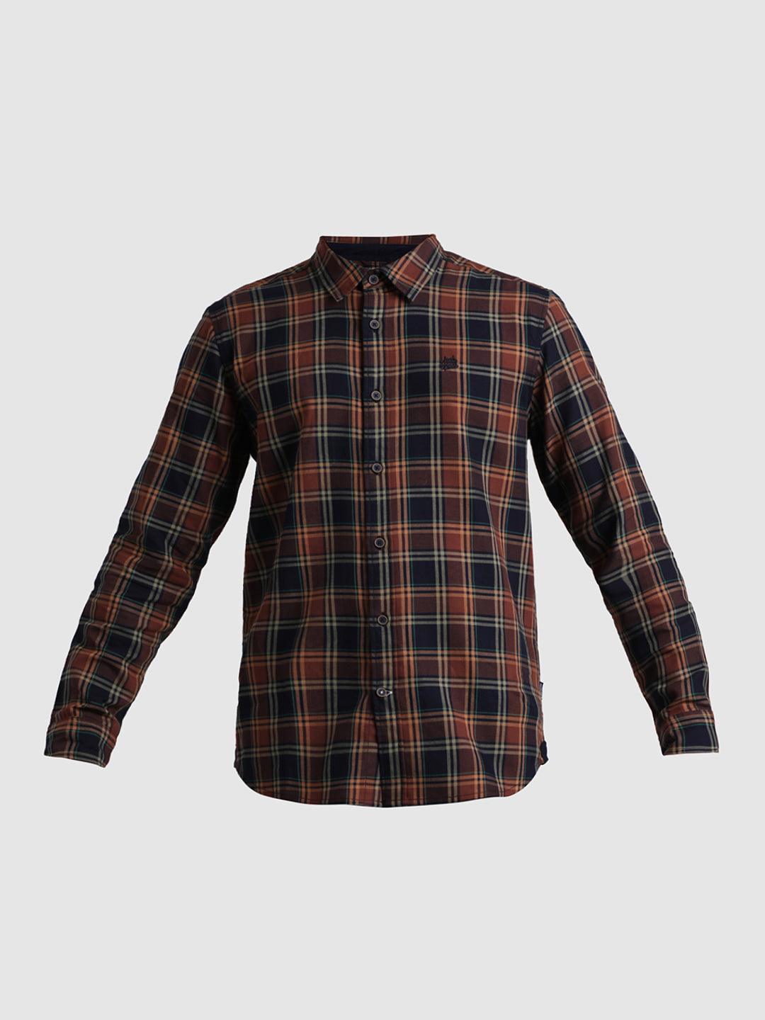 Dark Brown Check Shirt
