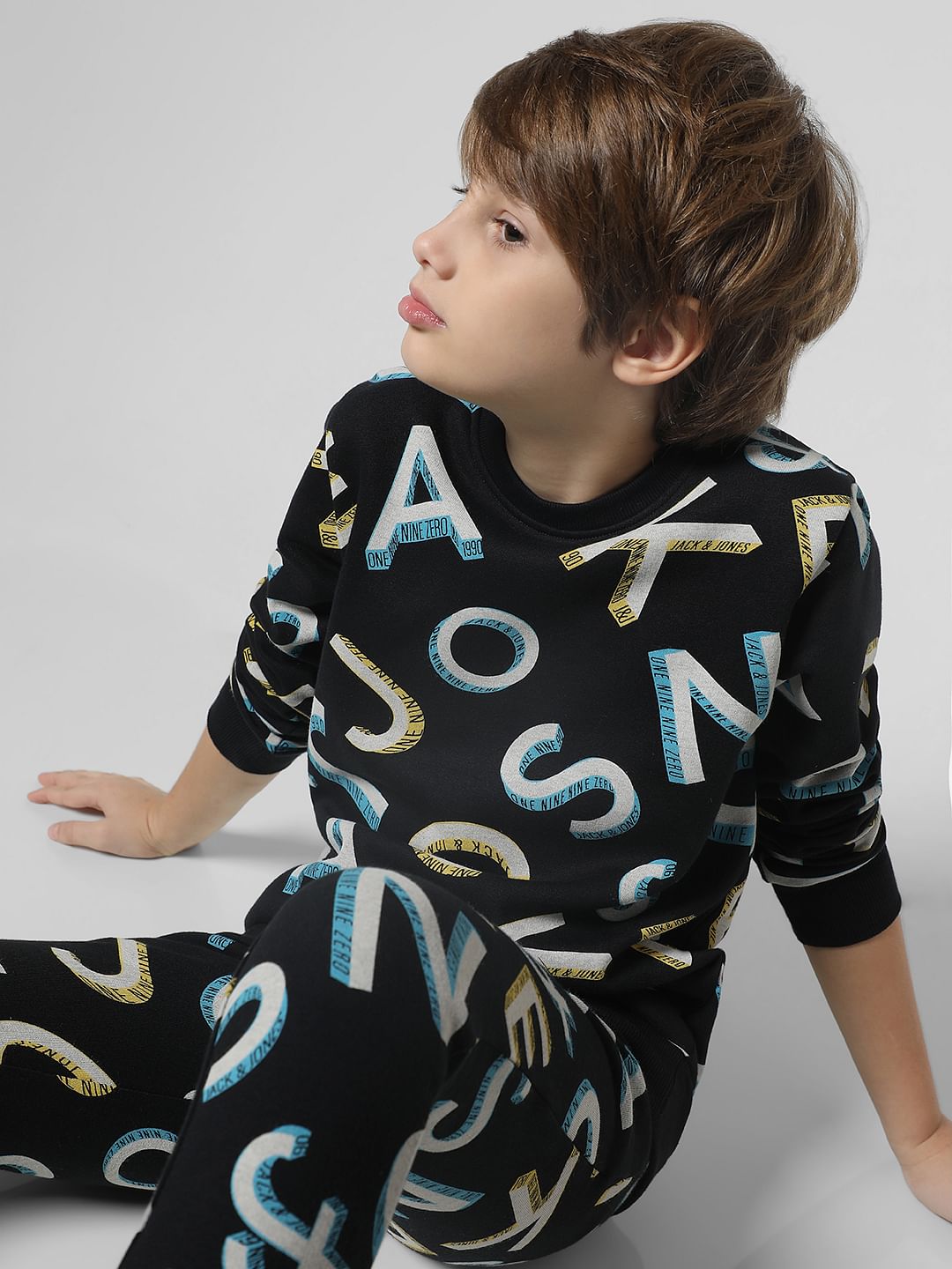 Black Logo Print Sweatshirt