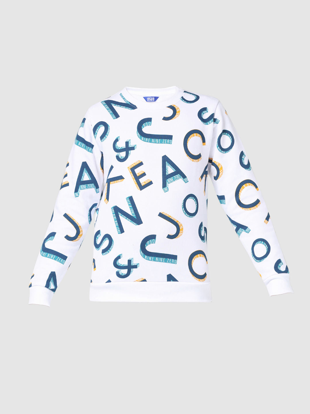 JUNIOR BOYS White Printed Co-ord Set Sweatshirt