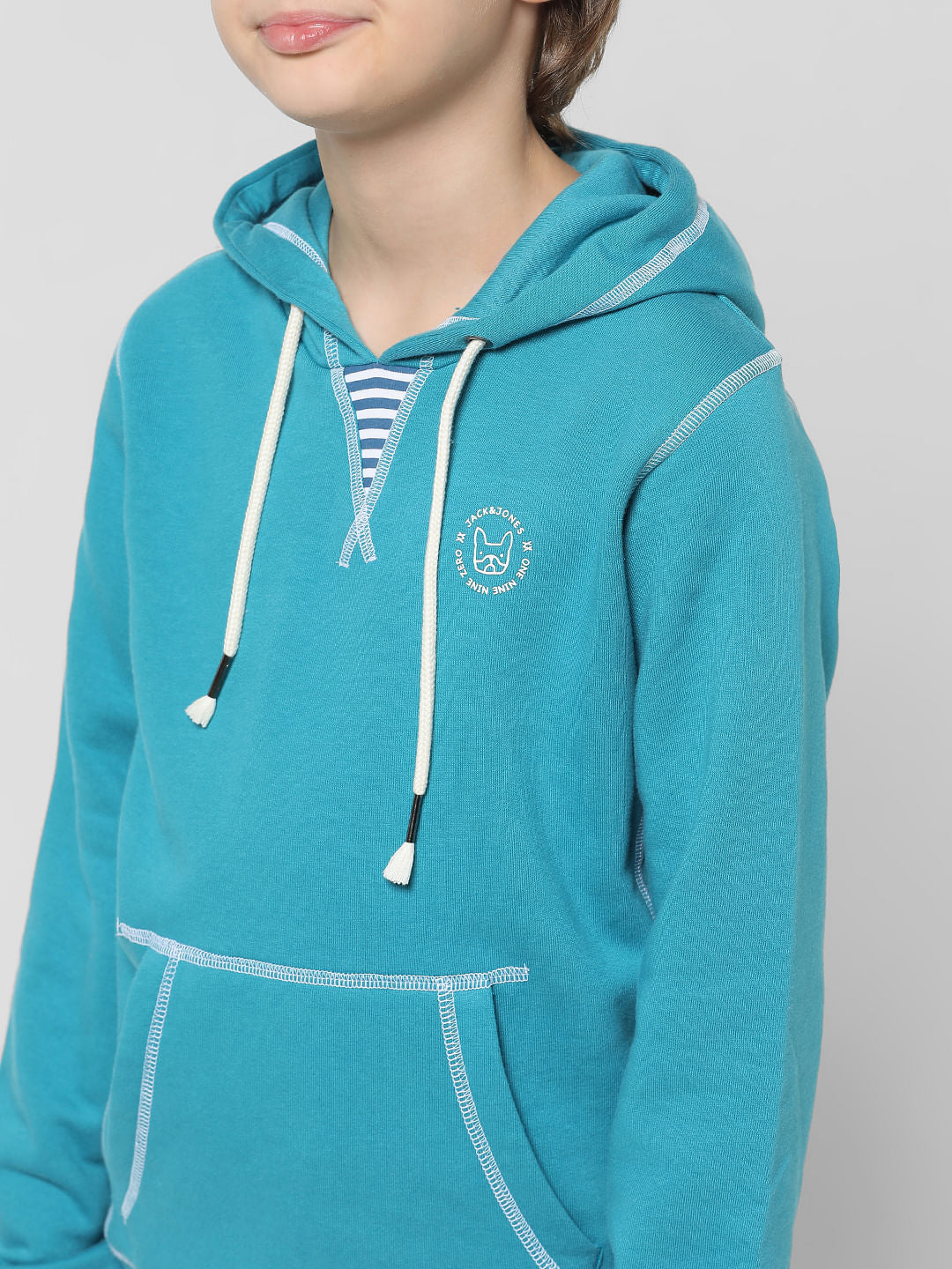 Blue Hooded Sweatshirt