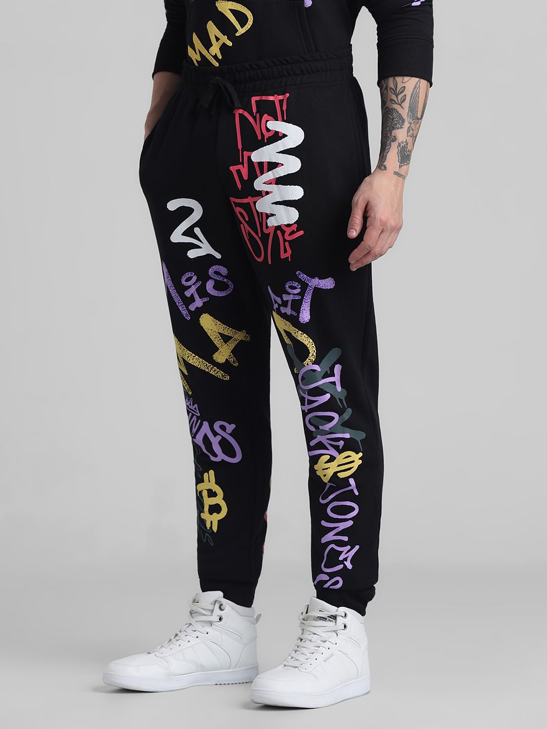 Black Graffiti Co-ord Set Sweatpants