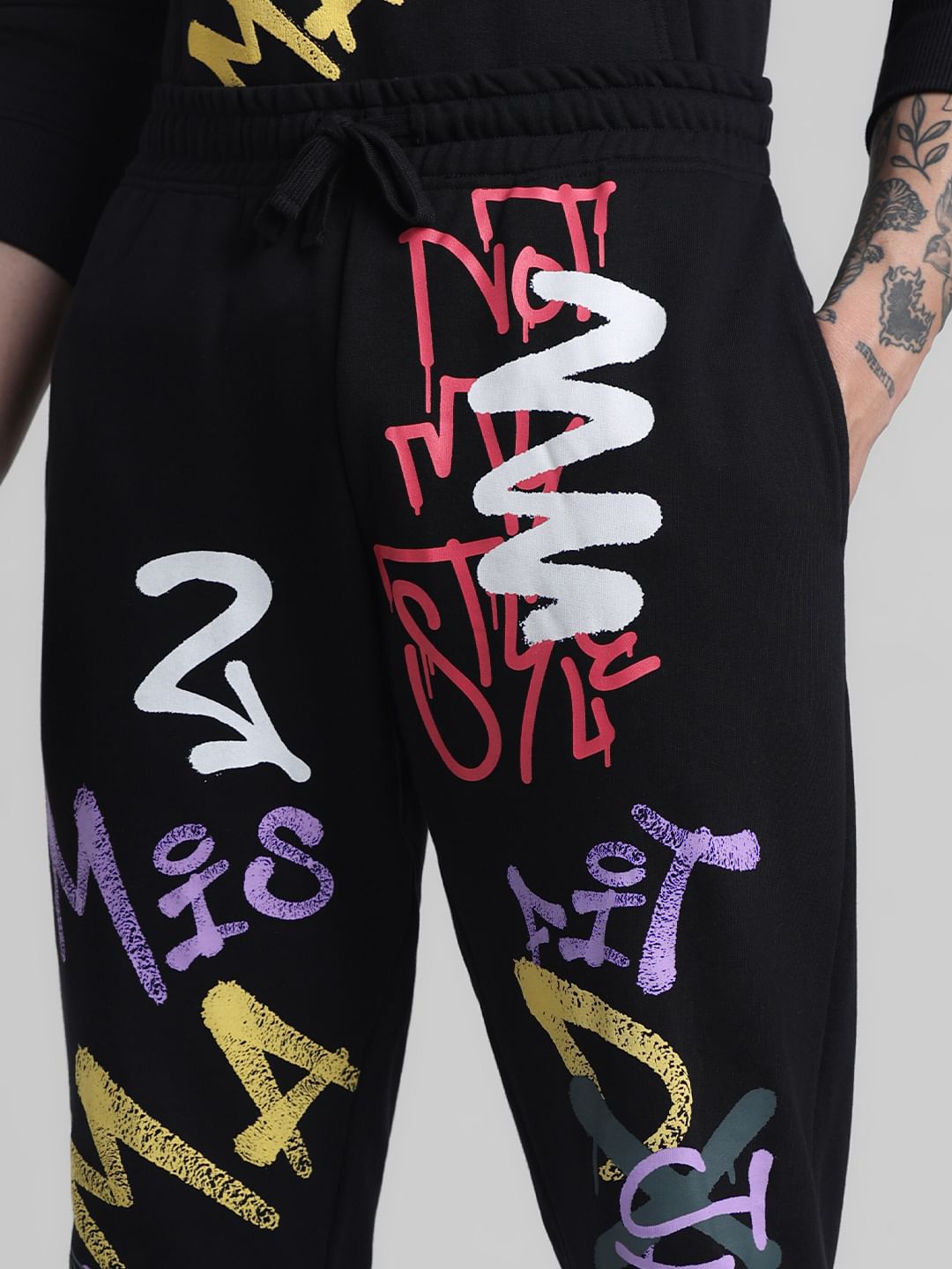 Black Graffiti Co-ord Set Sweatpants
