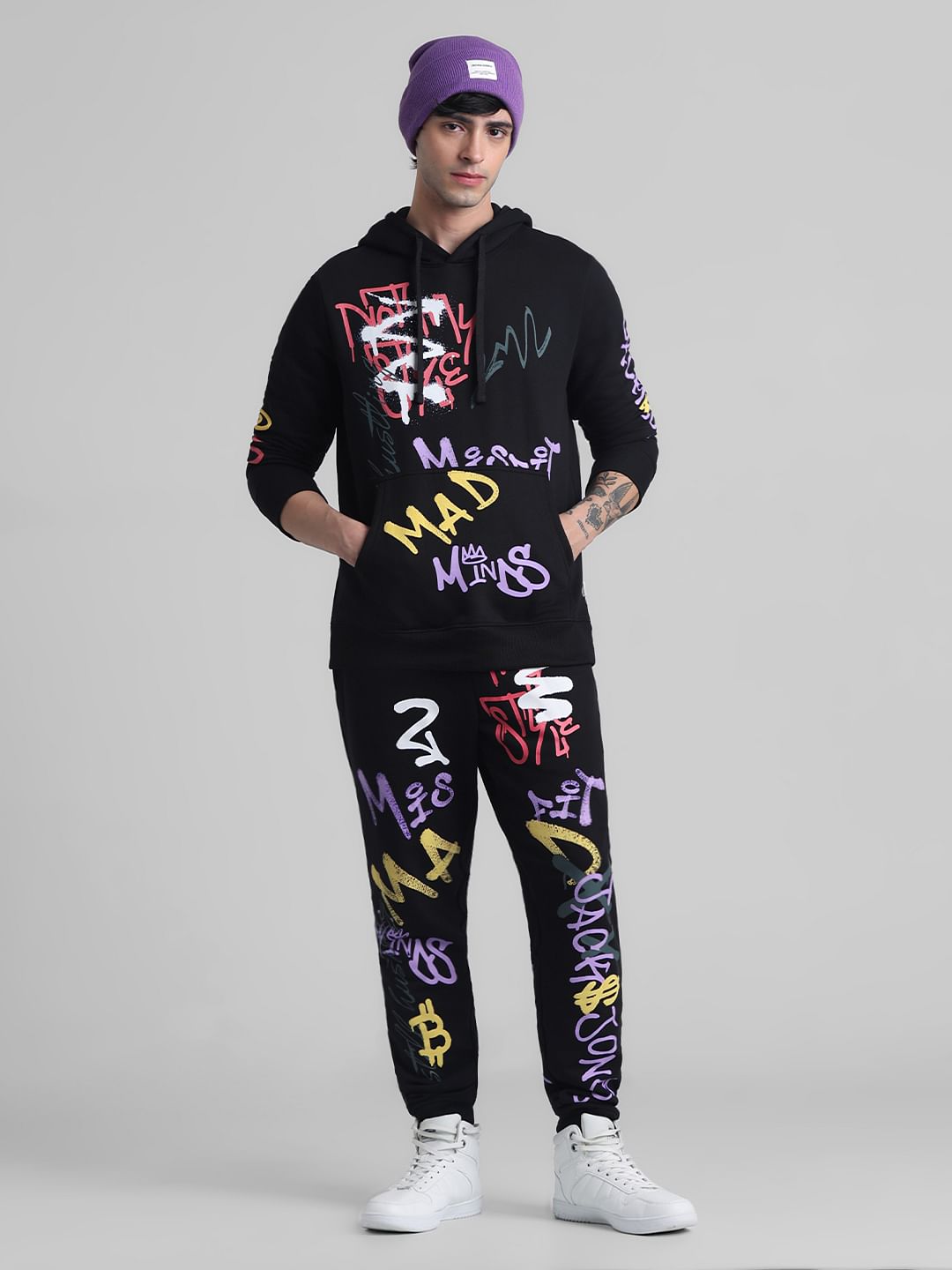 Black Graffiti Co-ord Set Sweatpants