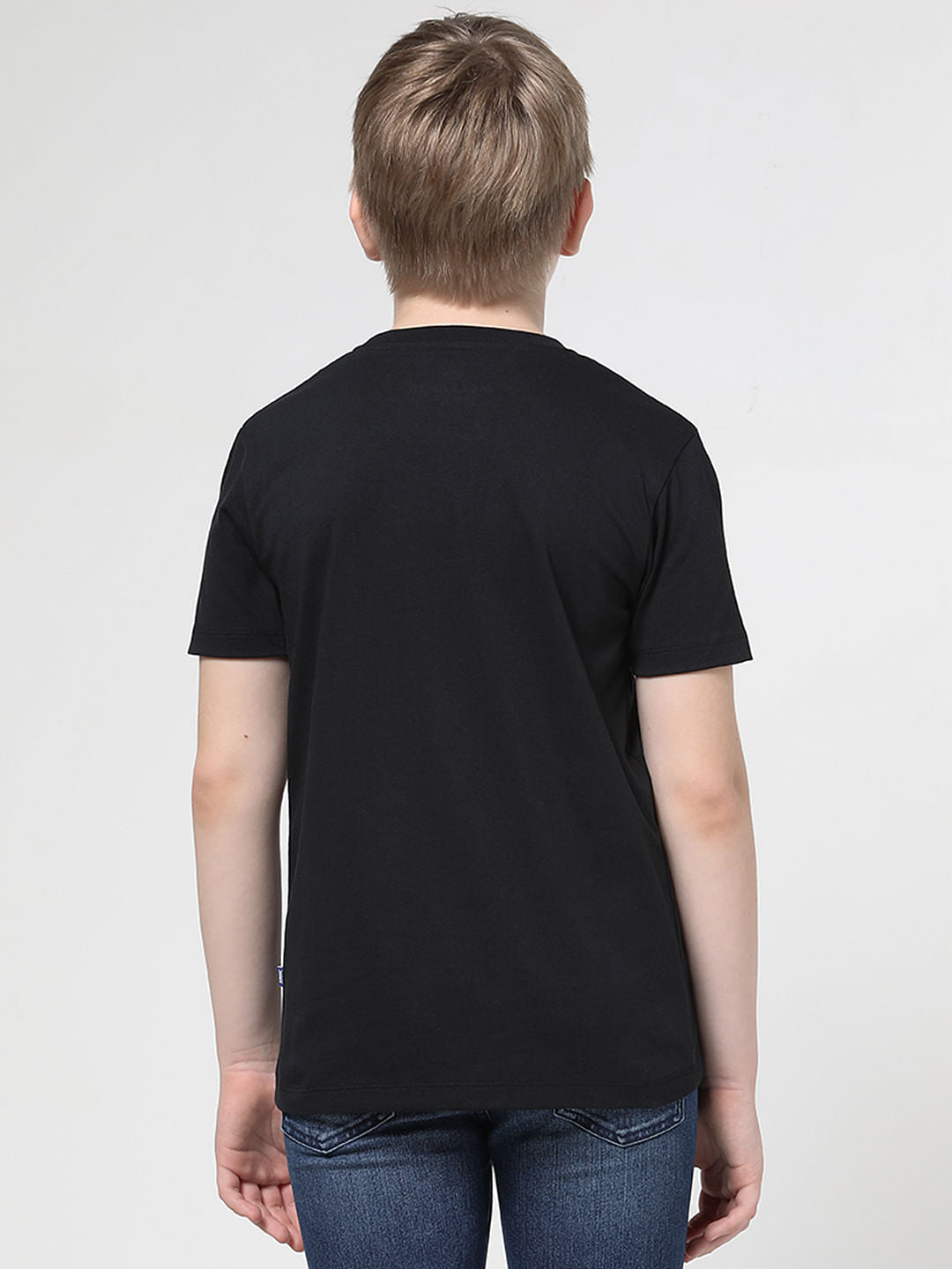 Boys Black Logo Print T-shirt