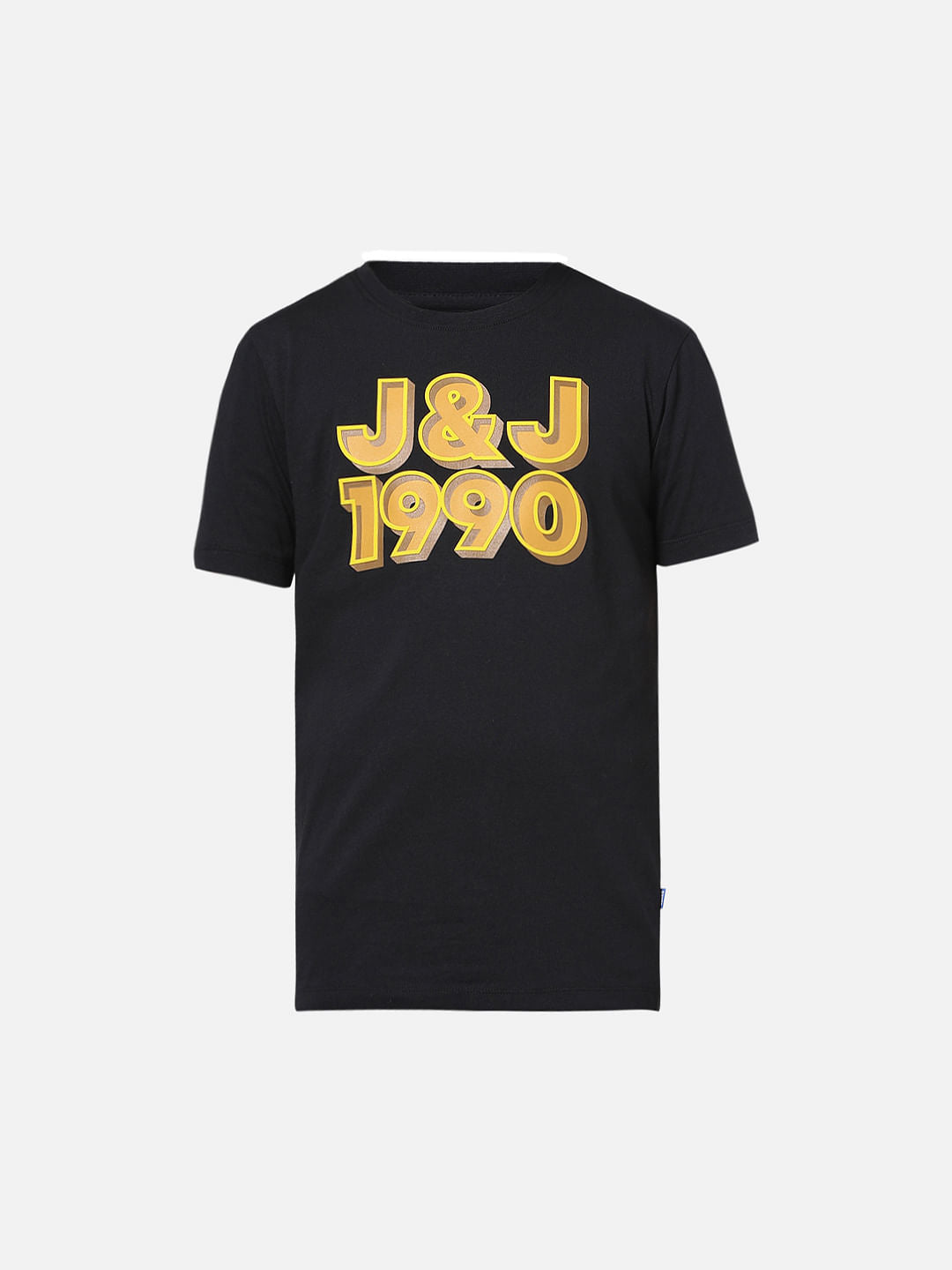 Boys Black Logo Print T-shirt