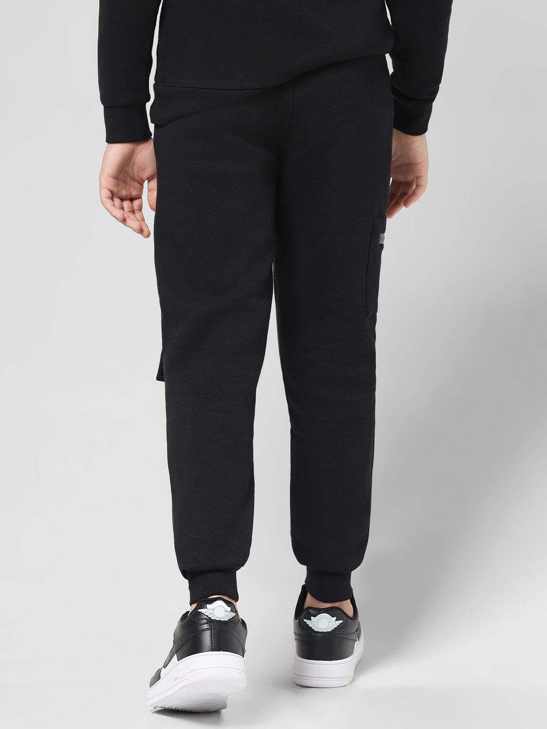 JUNIOR BOYS Black Utility Co-ord Set Sweatpants