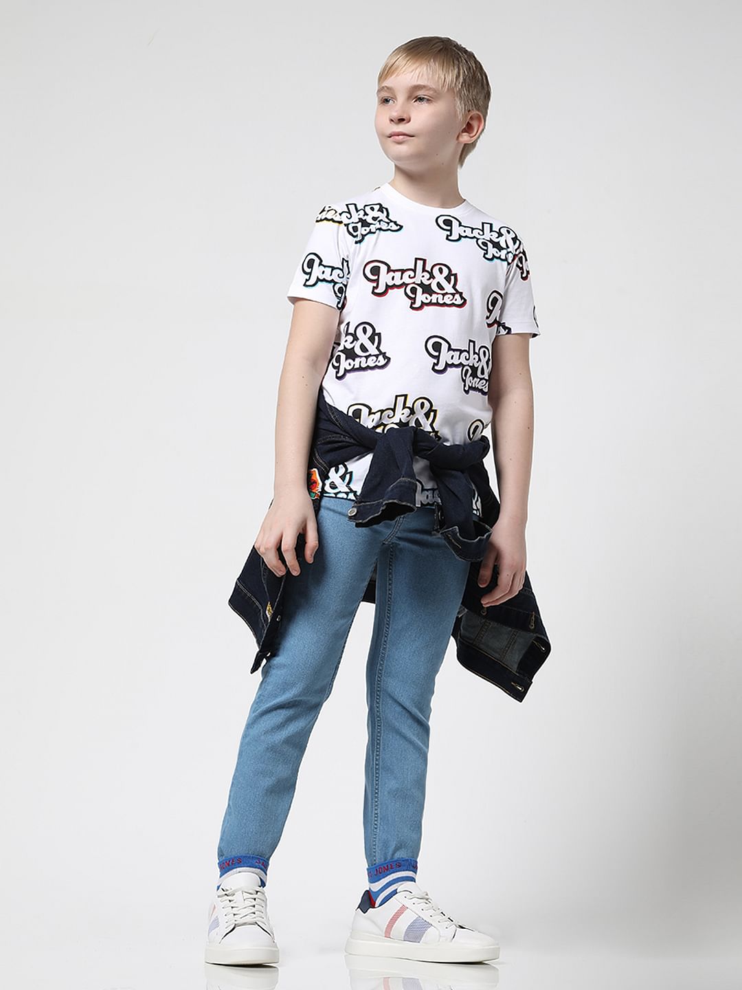 Boys Blue Mid Rise Clark Regular Fit Jeans - 5/6Y