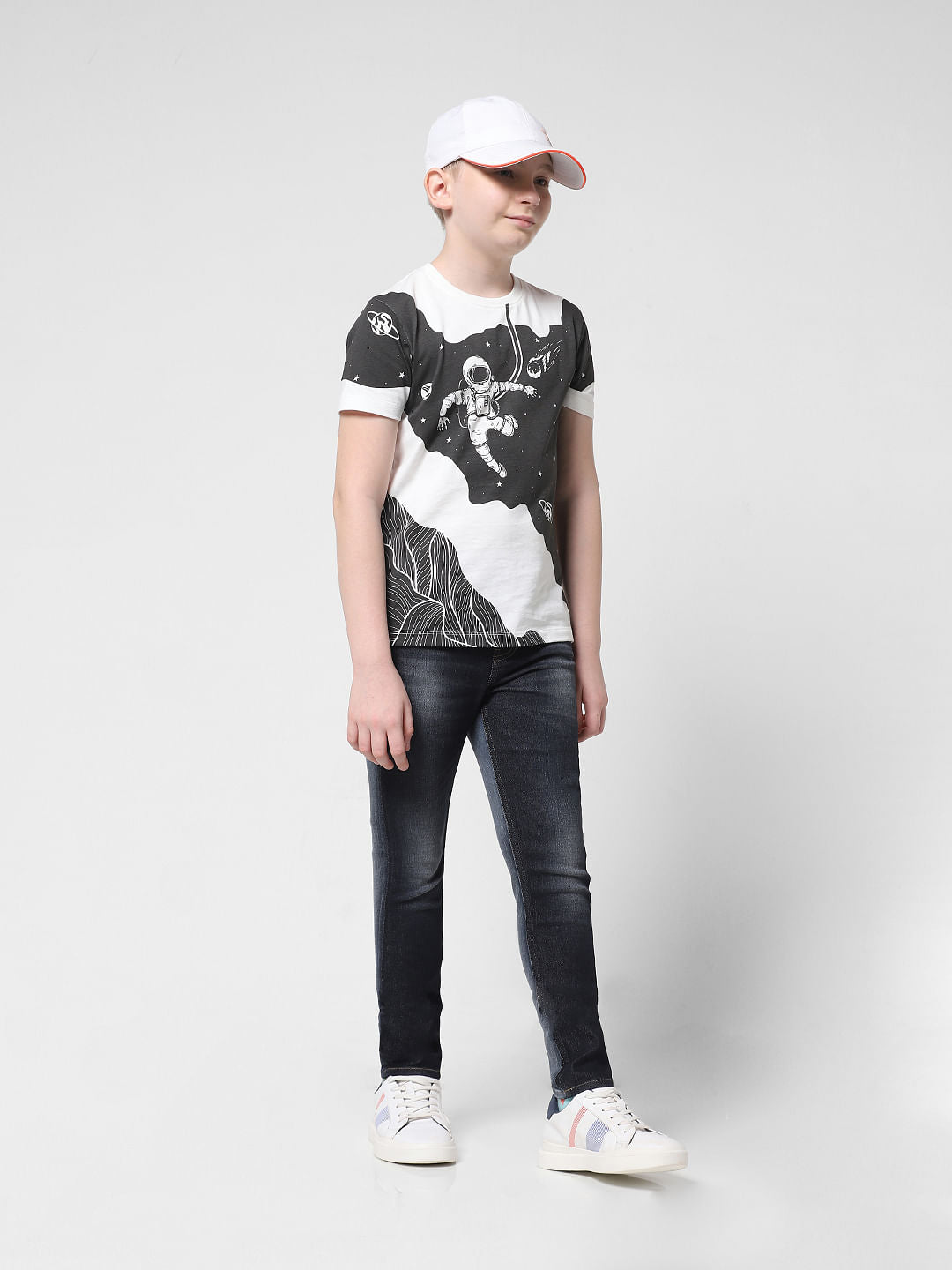Dark Blue Mid Rise Washed Glenn Slim Jeans - 4/5Y