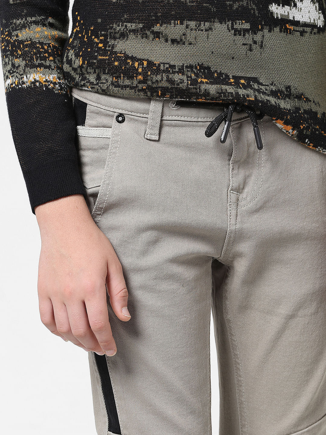 JUNIOR BOYS Beige 5 Pocket Casual Pants