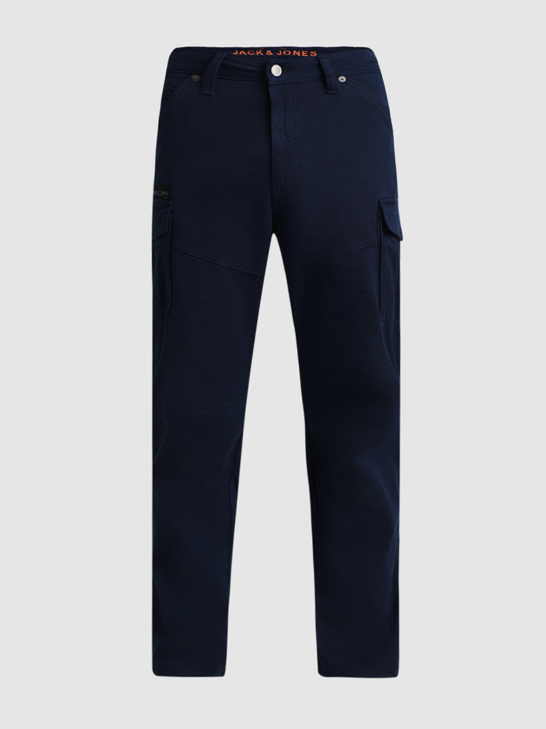 Navy Regular Fit Cargo Pants