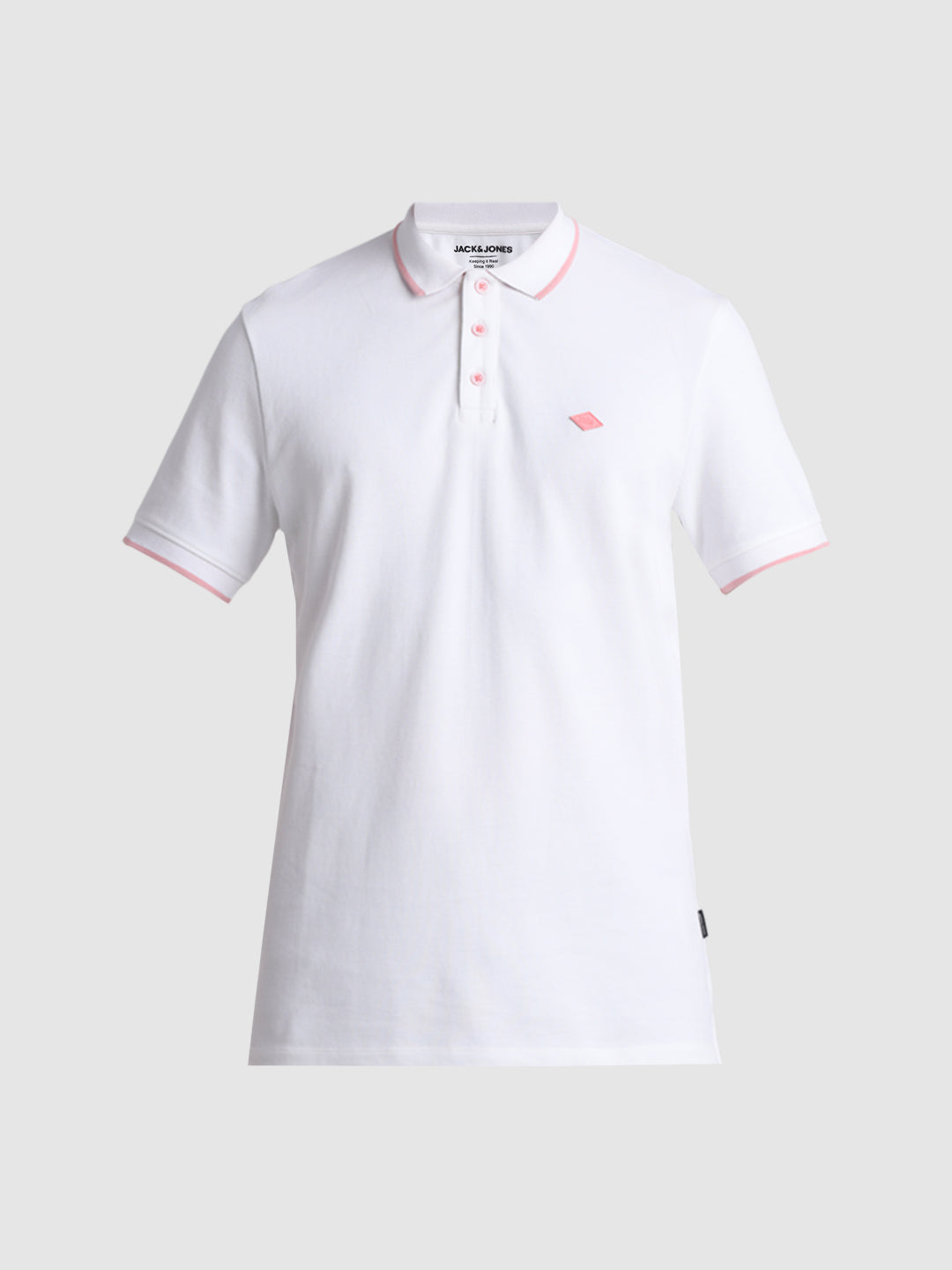 White Contrast Tipping Polo