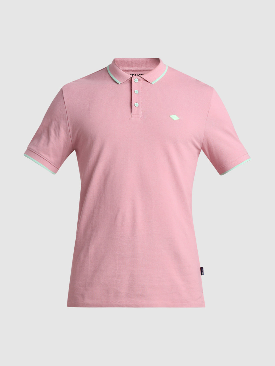 Pink Contrast Tipping Polo