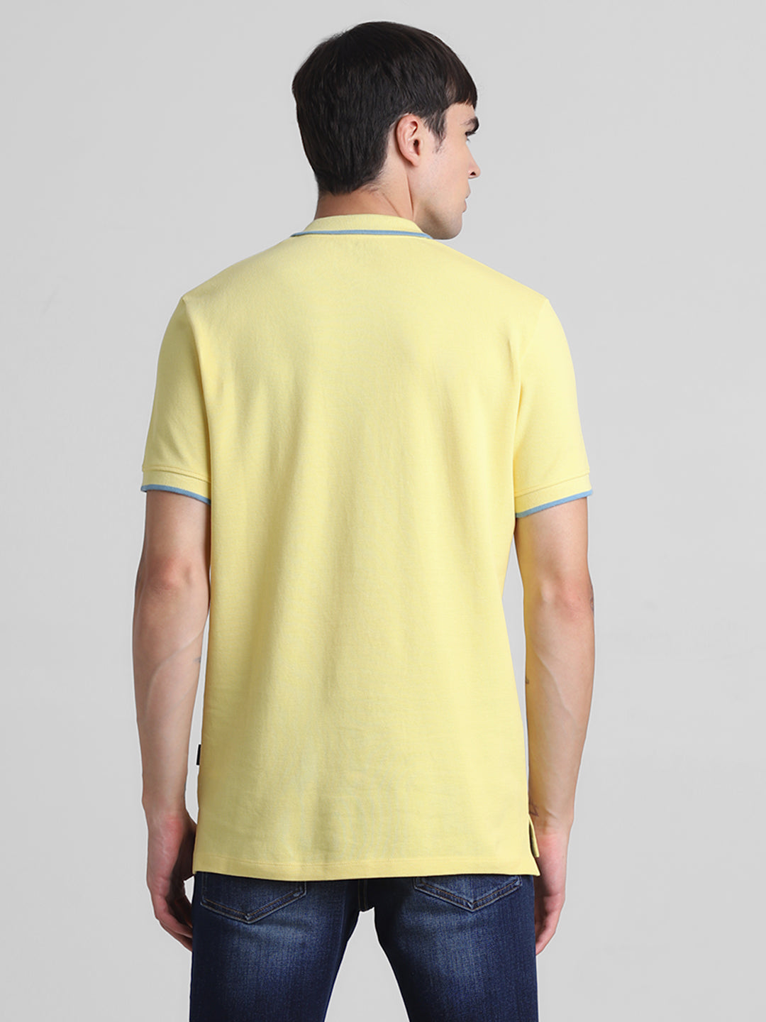 Yellow Contrast Tipping Polo
