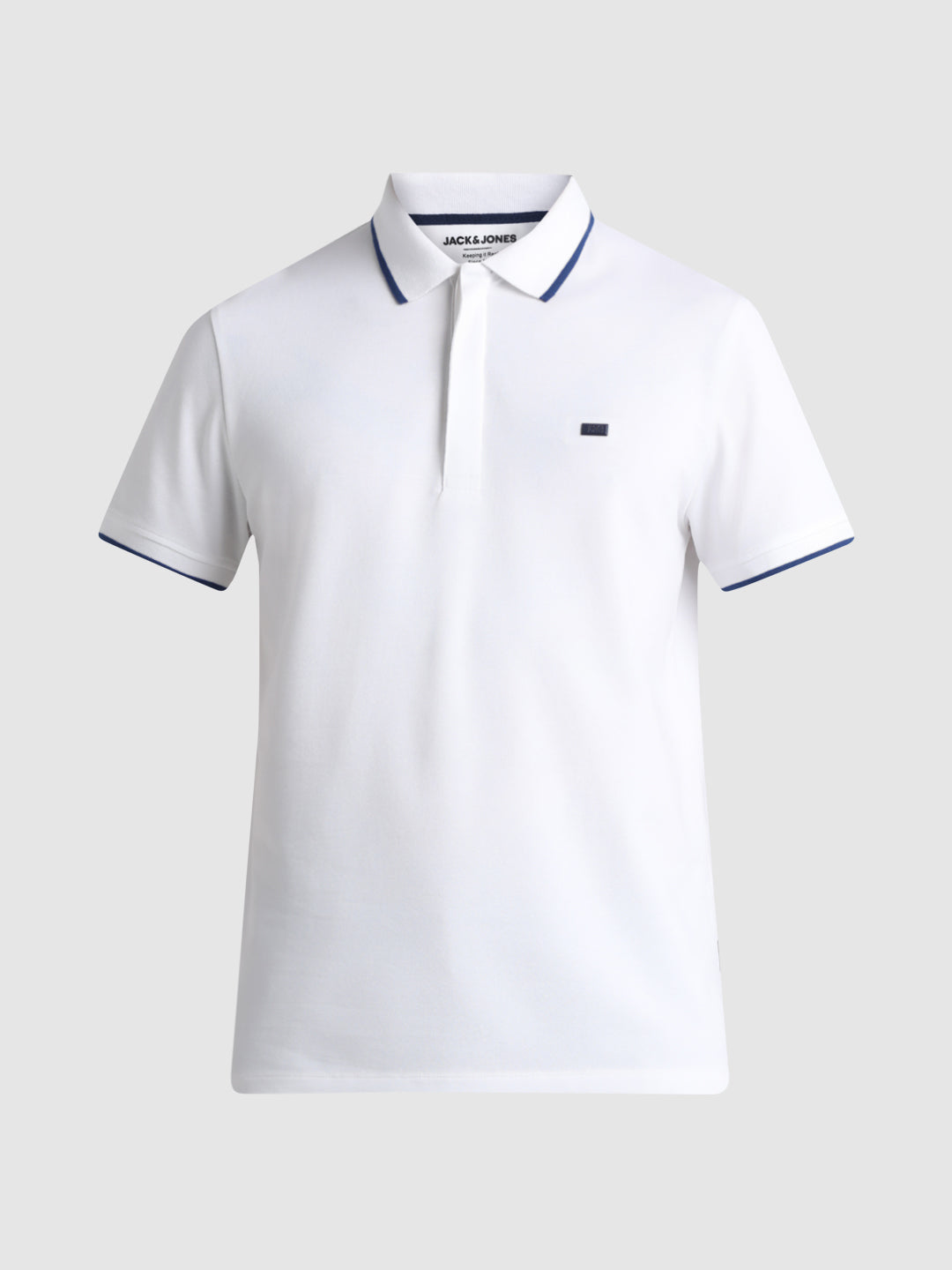 White Contrast Tipping Polo