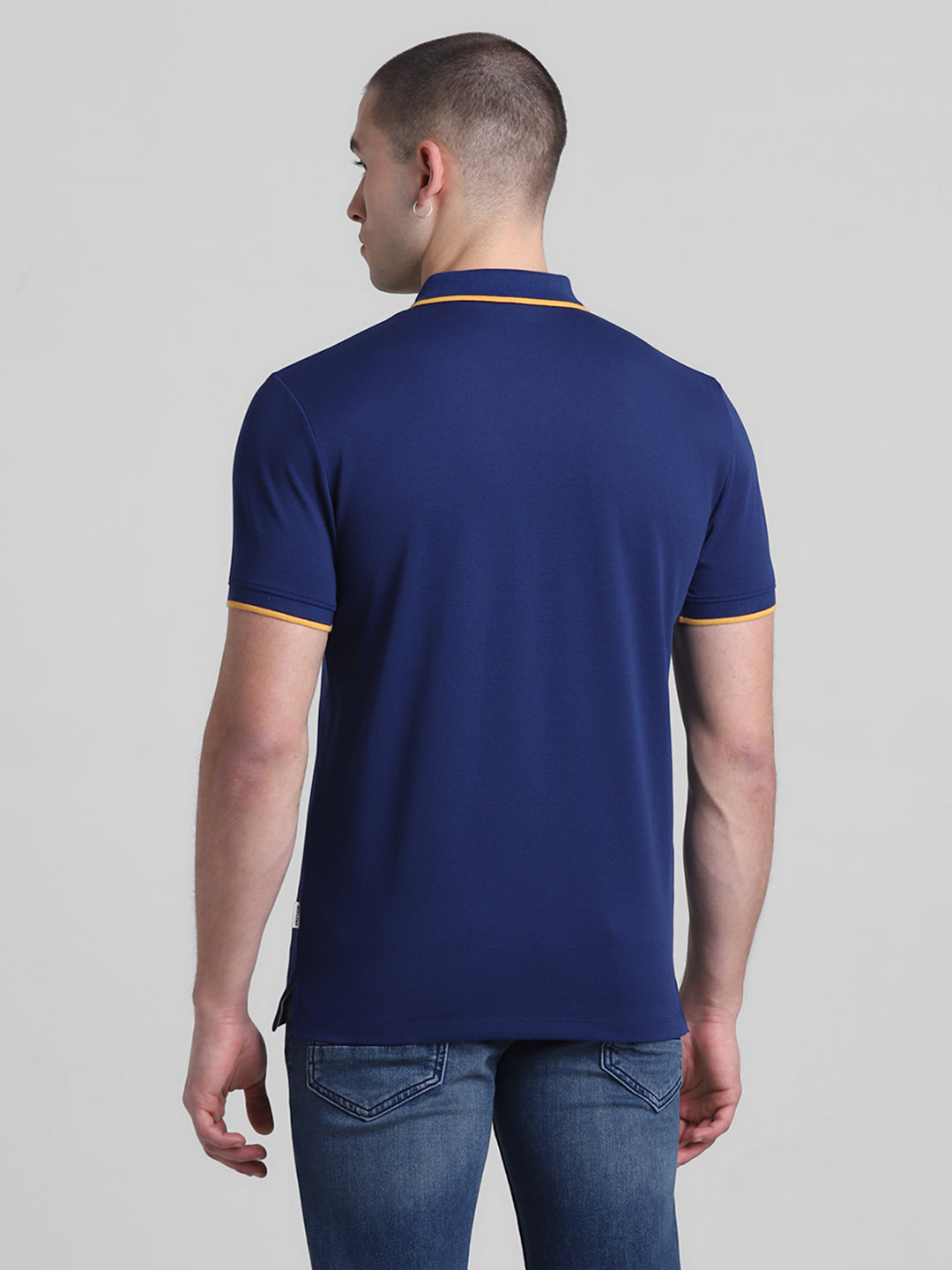 Blue Contrast Tipping Polo