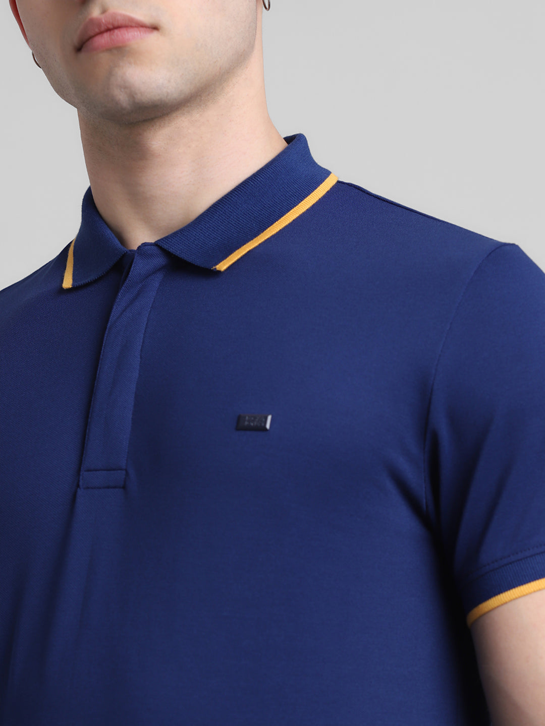 Blue Contrast Tipping Polo