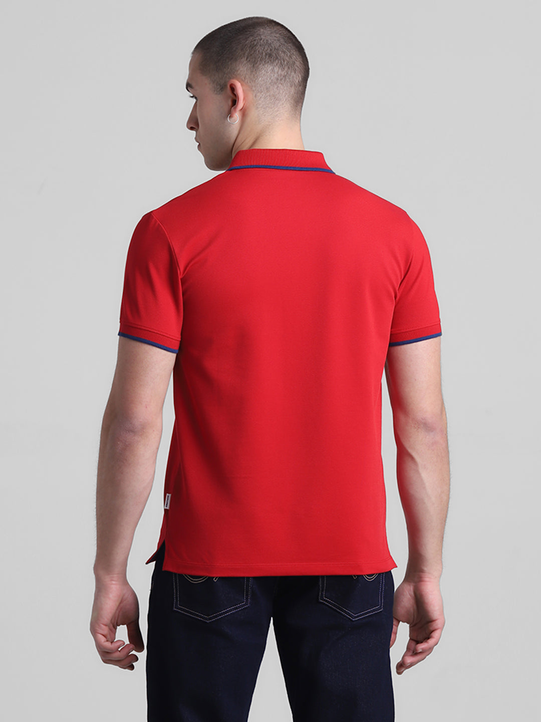 Red Contrast Tipping Polo