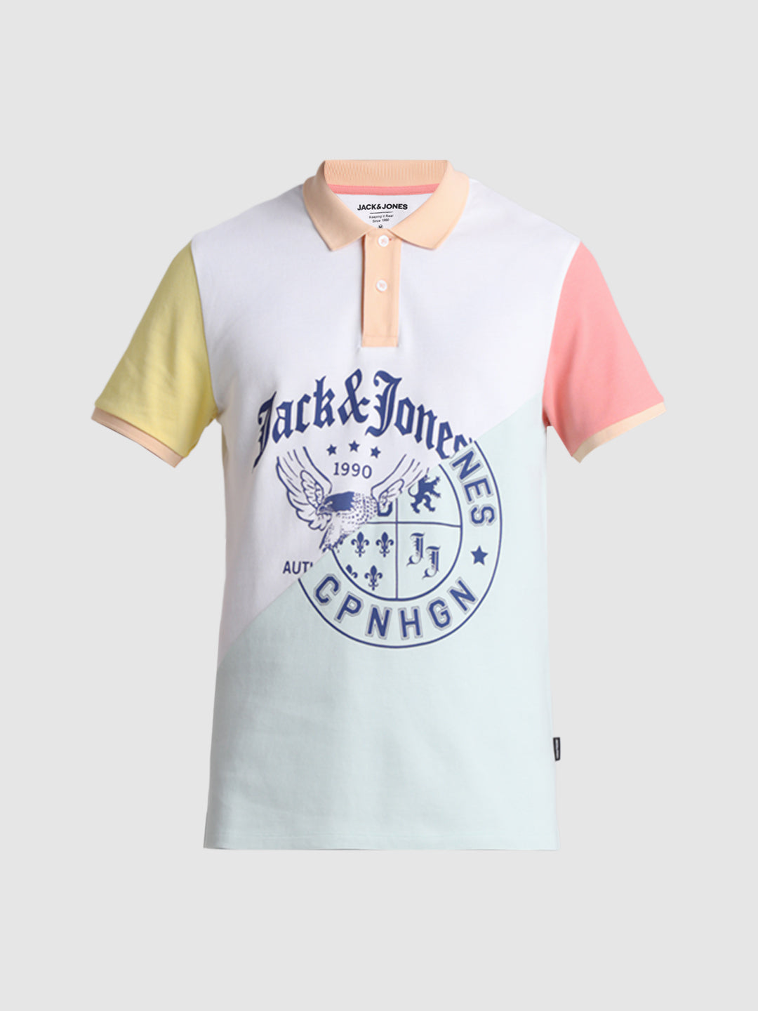 Typographic Print Cotton Polo
