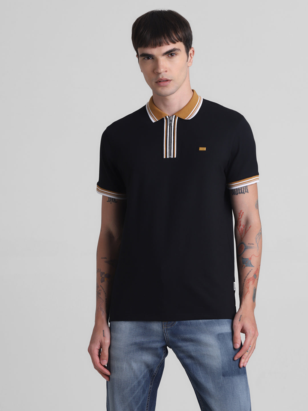Black Zip Detail polo
