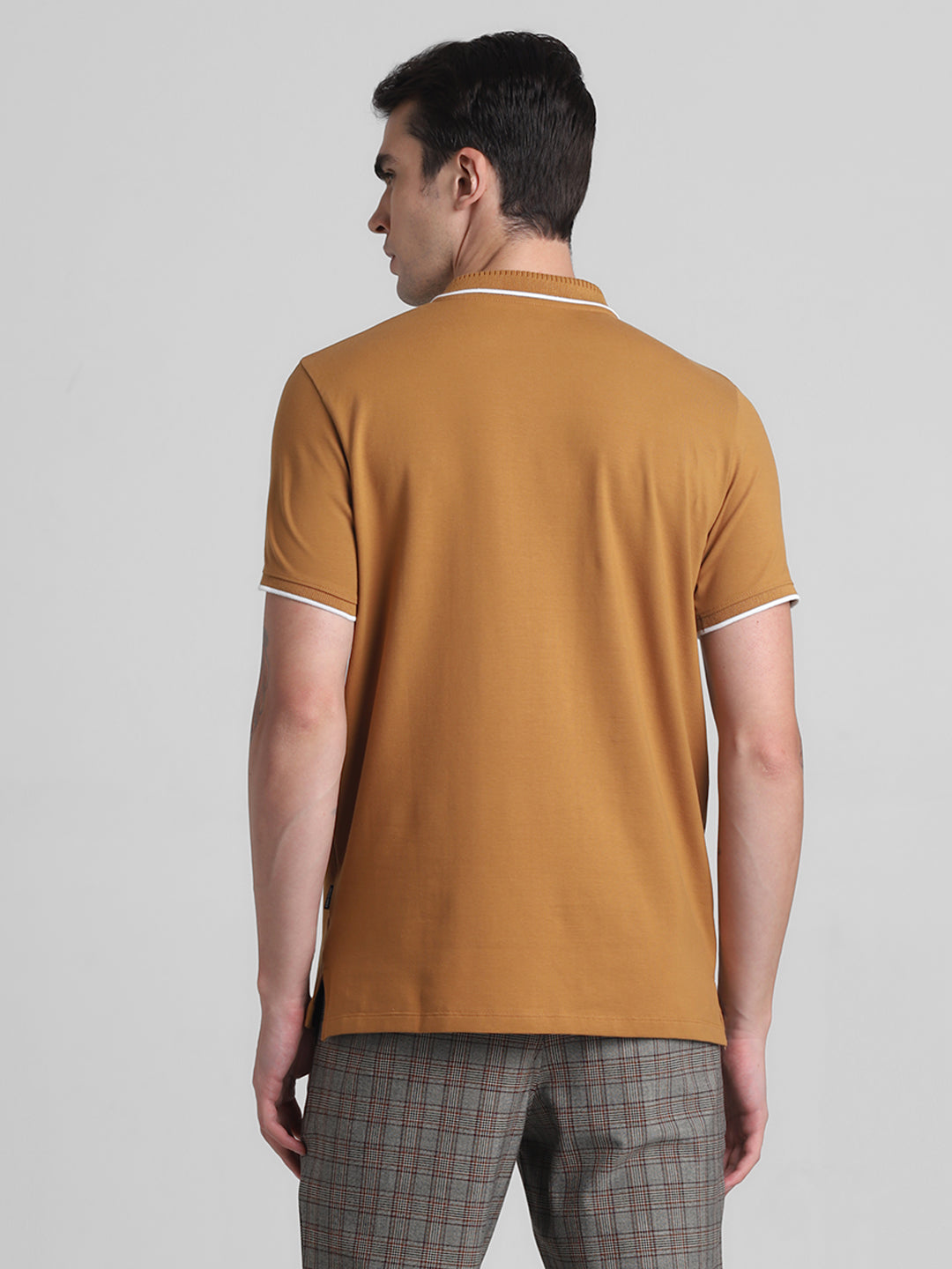 Brown Cotton Blend Polo
