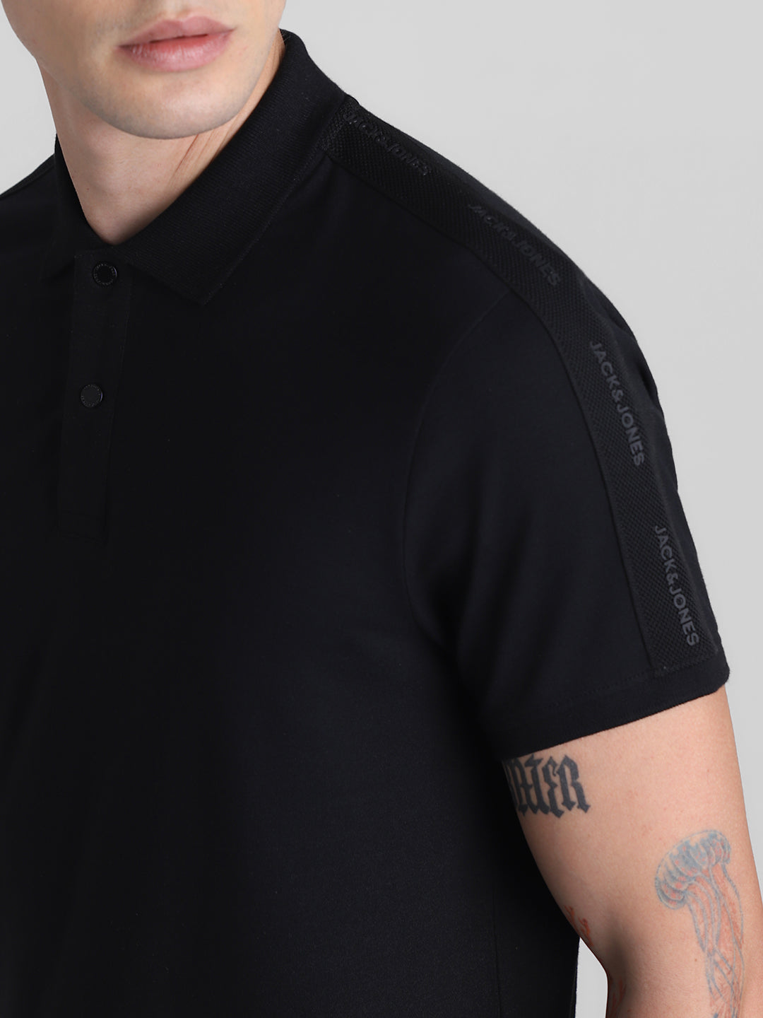 Black Tape Detail Polo