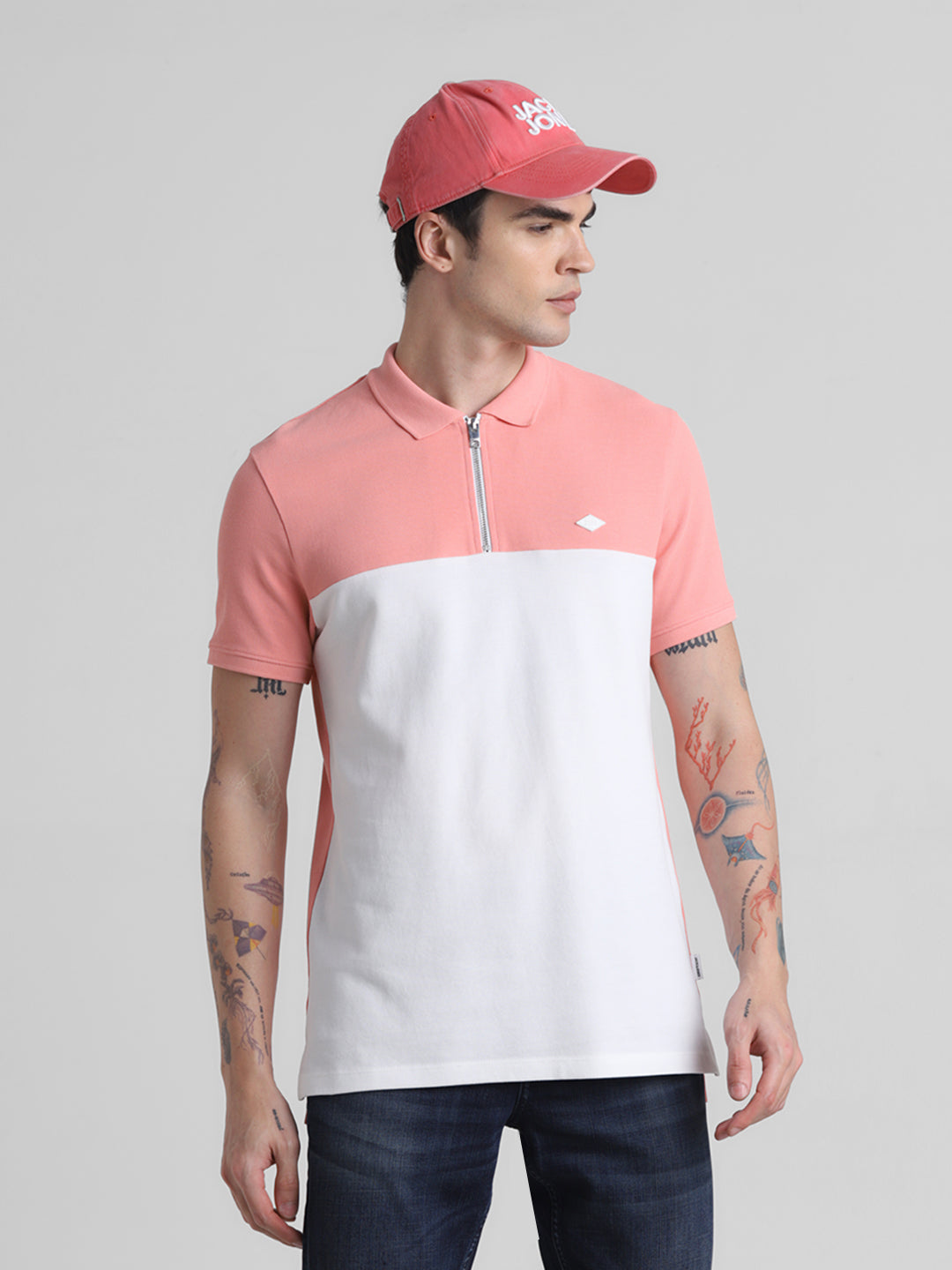 JACK&JONES Regular Fit Colour Blocked T-Shirts