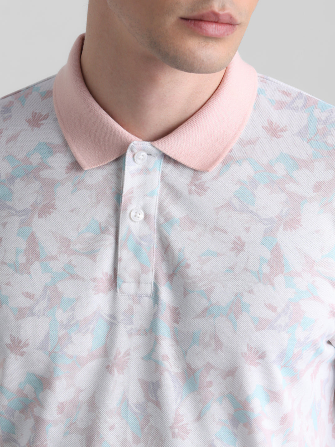 Pink Printed Polo