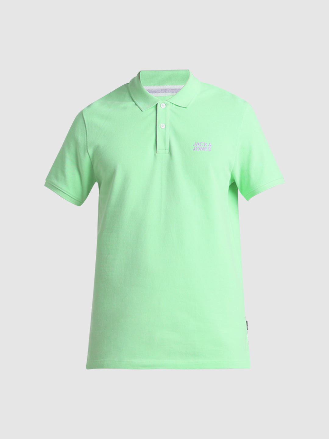 Green Logo Print Cotton Polo