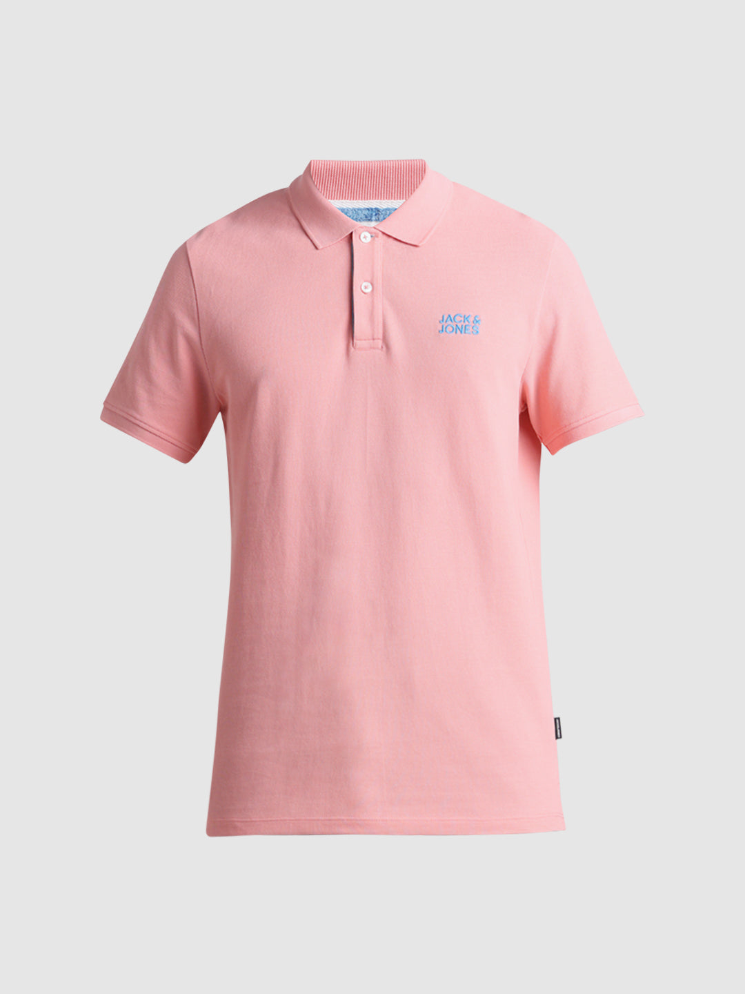 Flamingo Pink Logo Print Cotton Polo