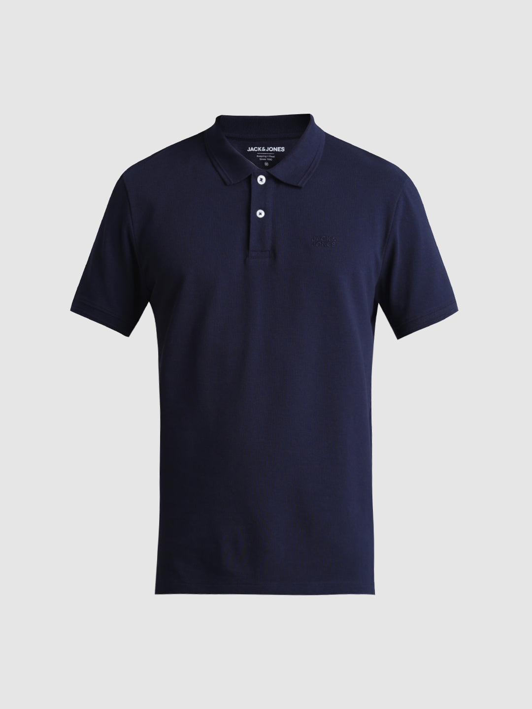 Navy Blue Solid Polo