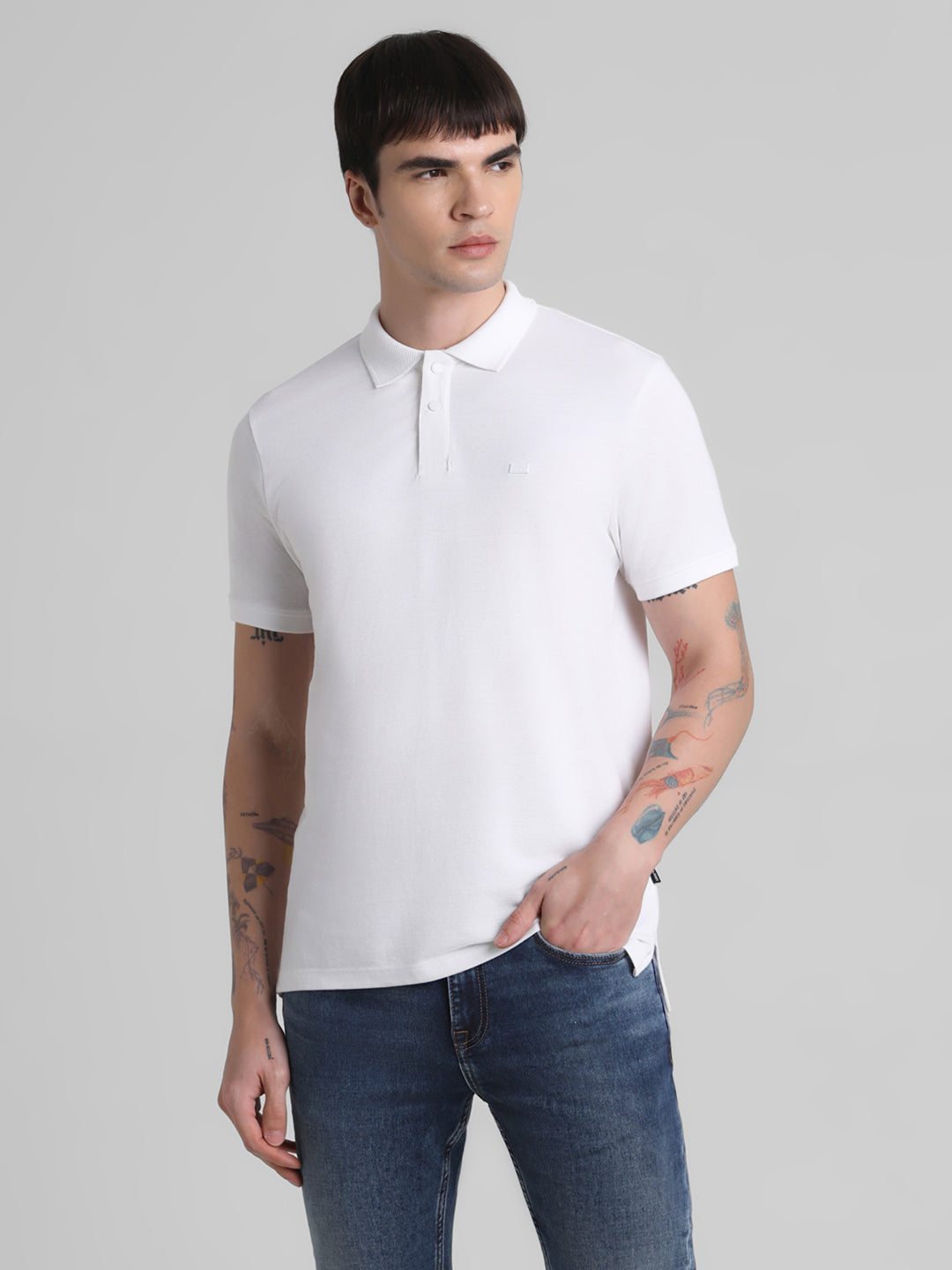 White Regular Fit Polo