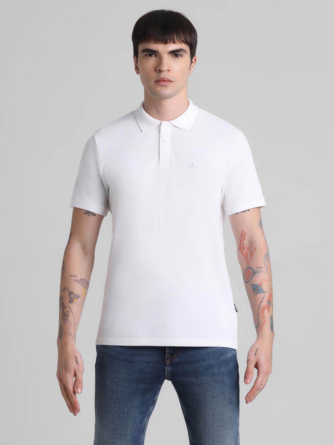 White Regular Fit Polo