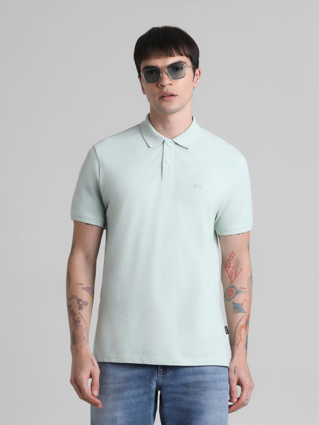 Green Regular Fit Polo - M