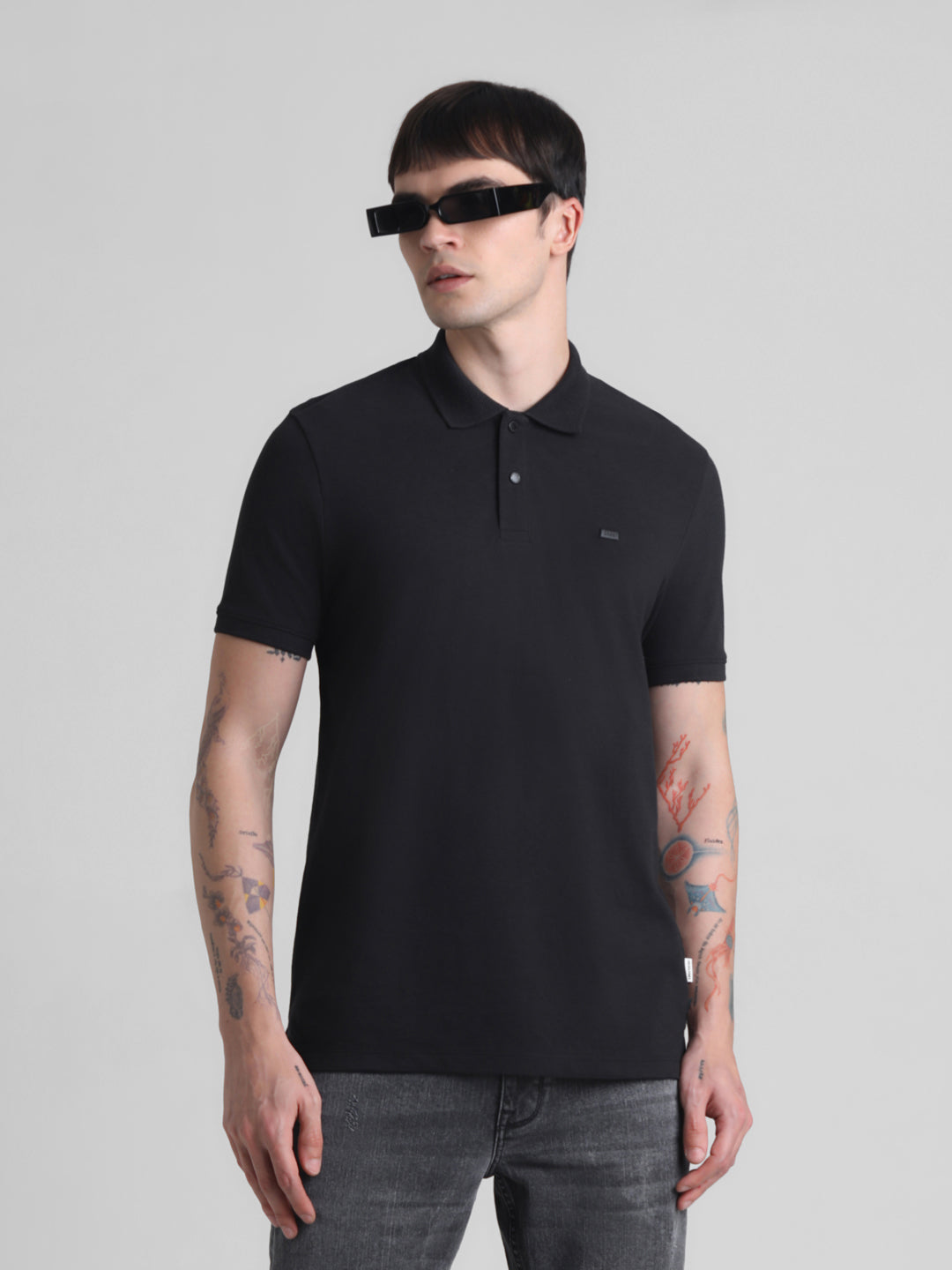 Black Regular Fit Polo - S