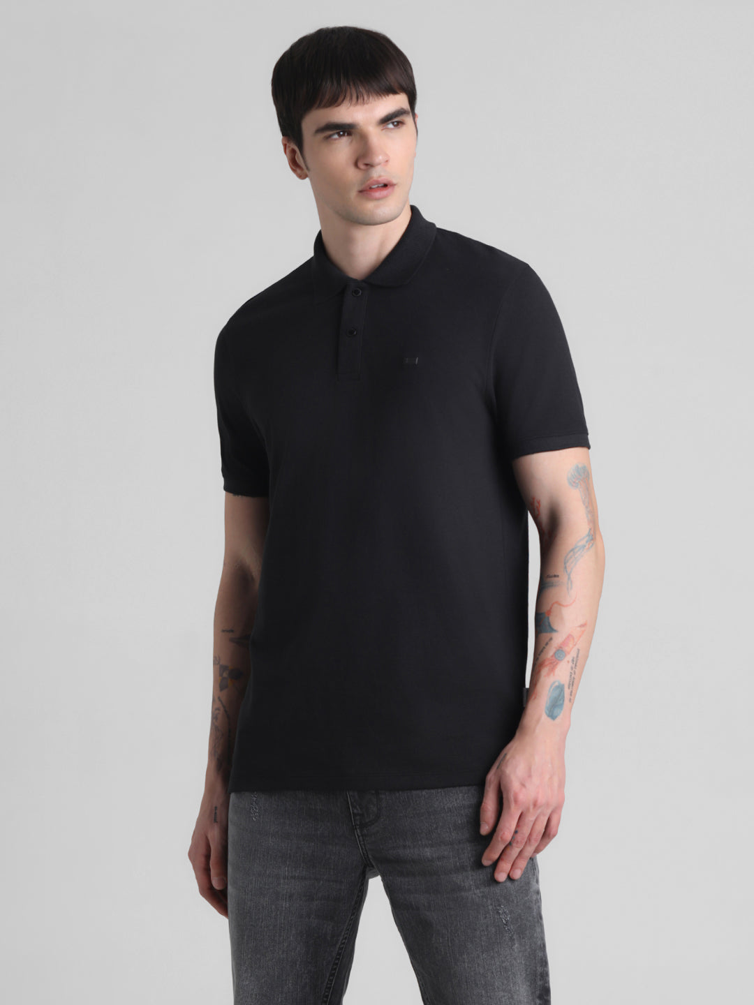 Black Regular Fit Polo