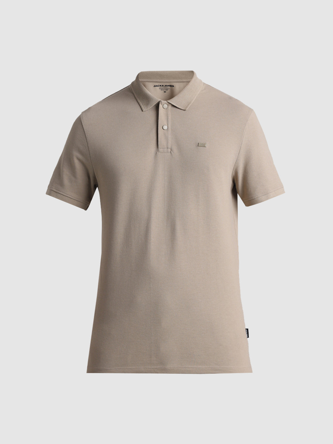 Beige Cotton Blend Polo