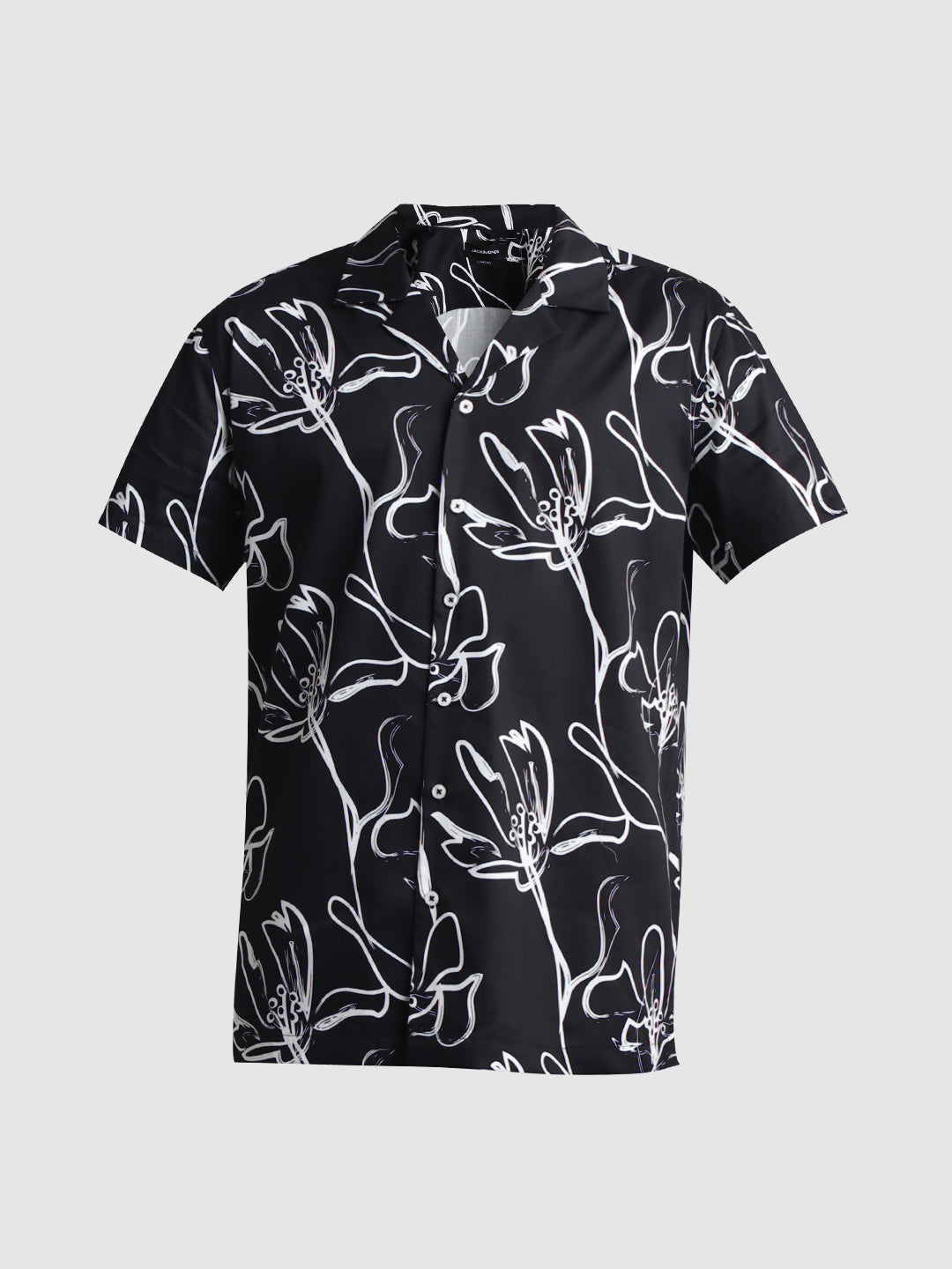 Black Floral Printed Shirt