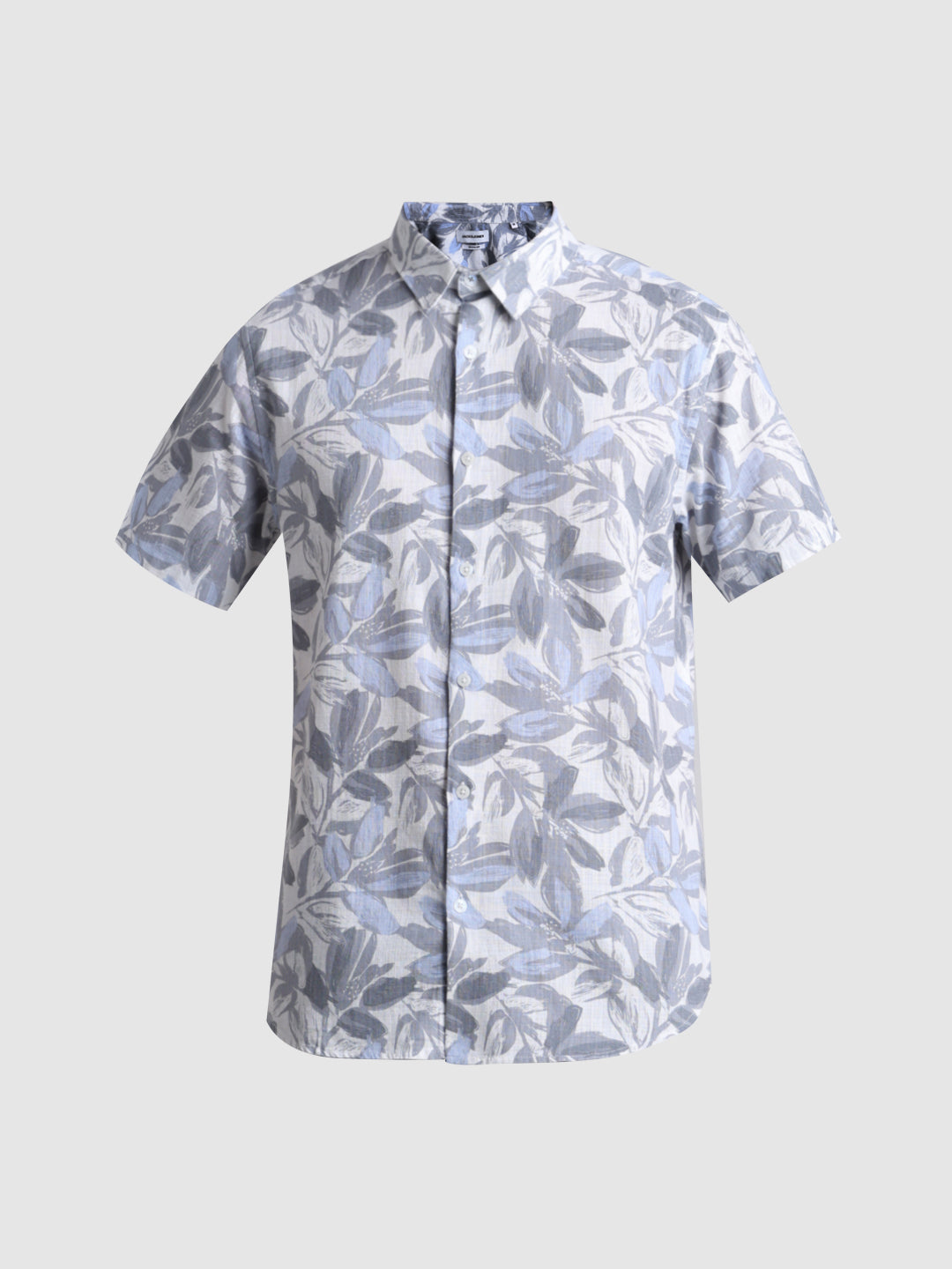 Grey Floral Short Sleeve Shirt
