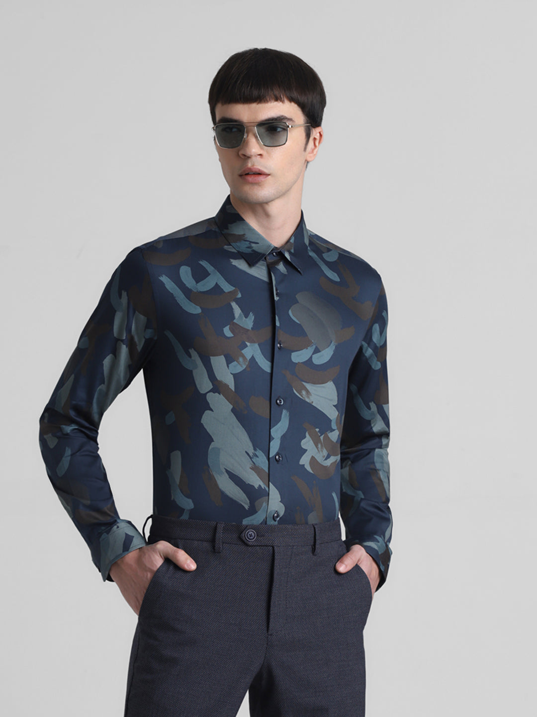 Abstract Print Shirt - S