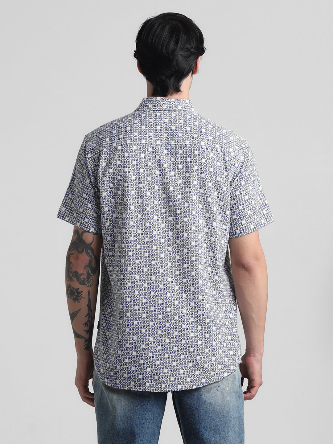 Geometric Print Short Sleeve Shirt