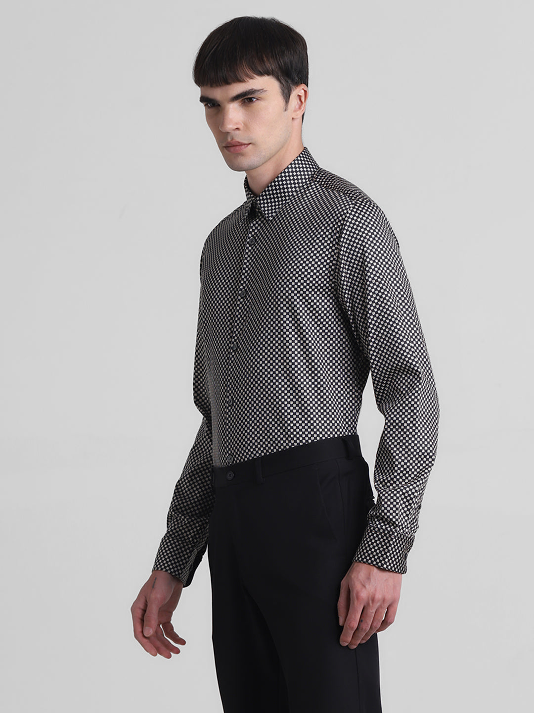 Geometric Print Full Sleeves Shirt