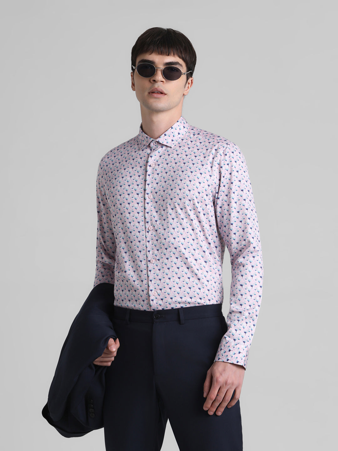 Pink Abstract Print Shirt