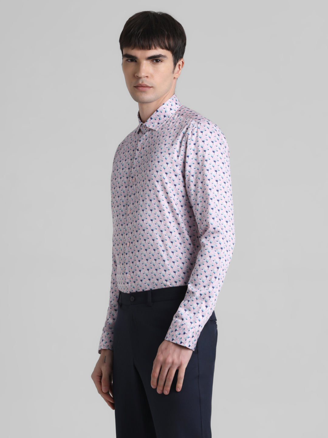 Pink Abstract Print Shirt