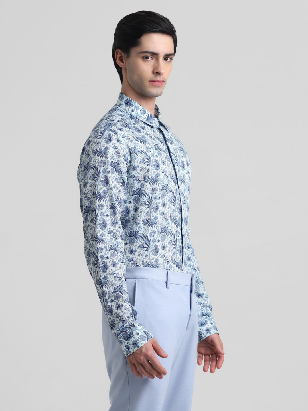 Blue Paisley Print Shirt