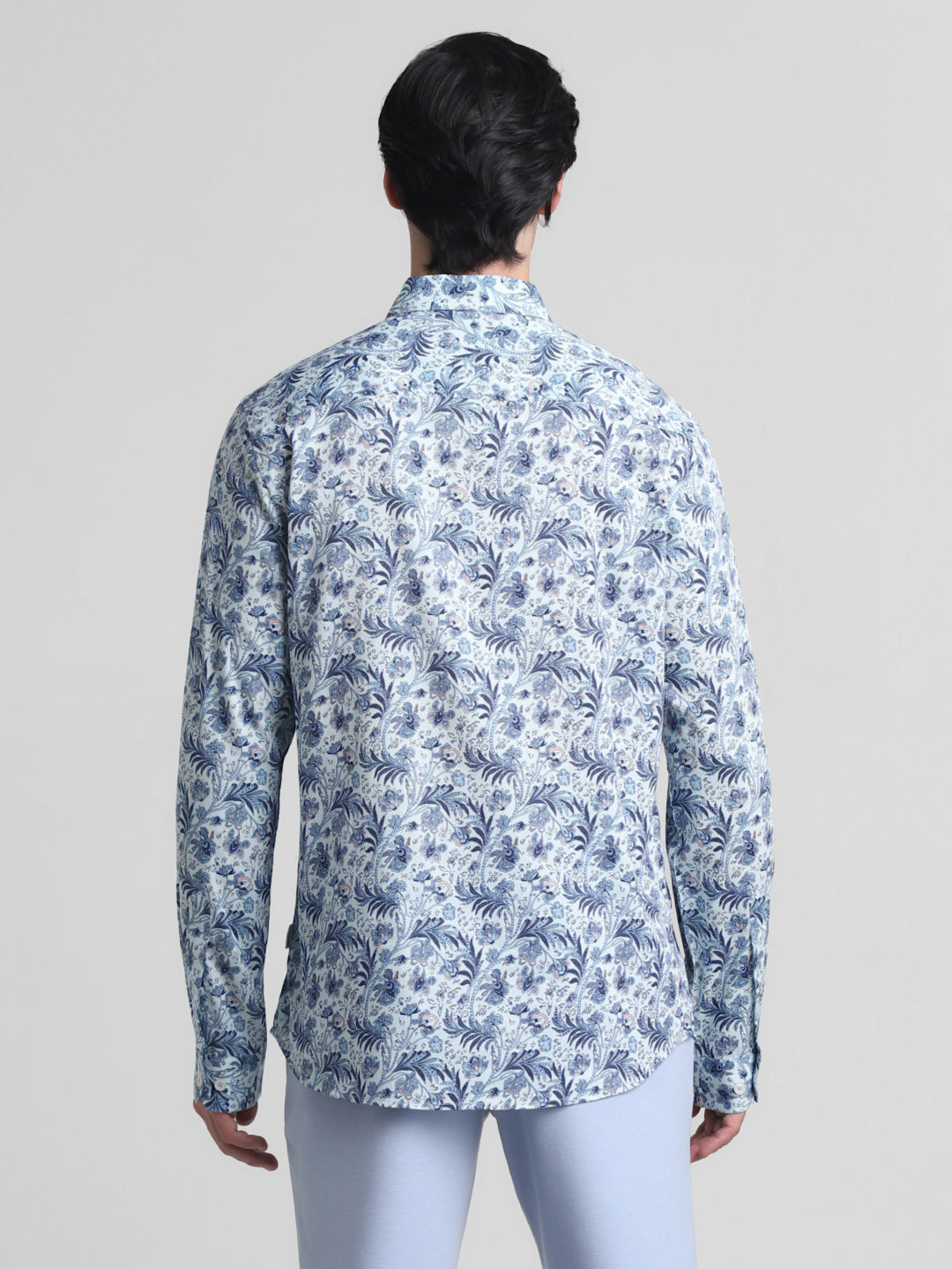 Blue Paisley Print Shirt