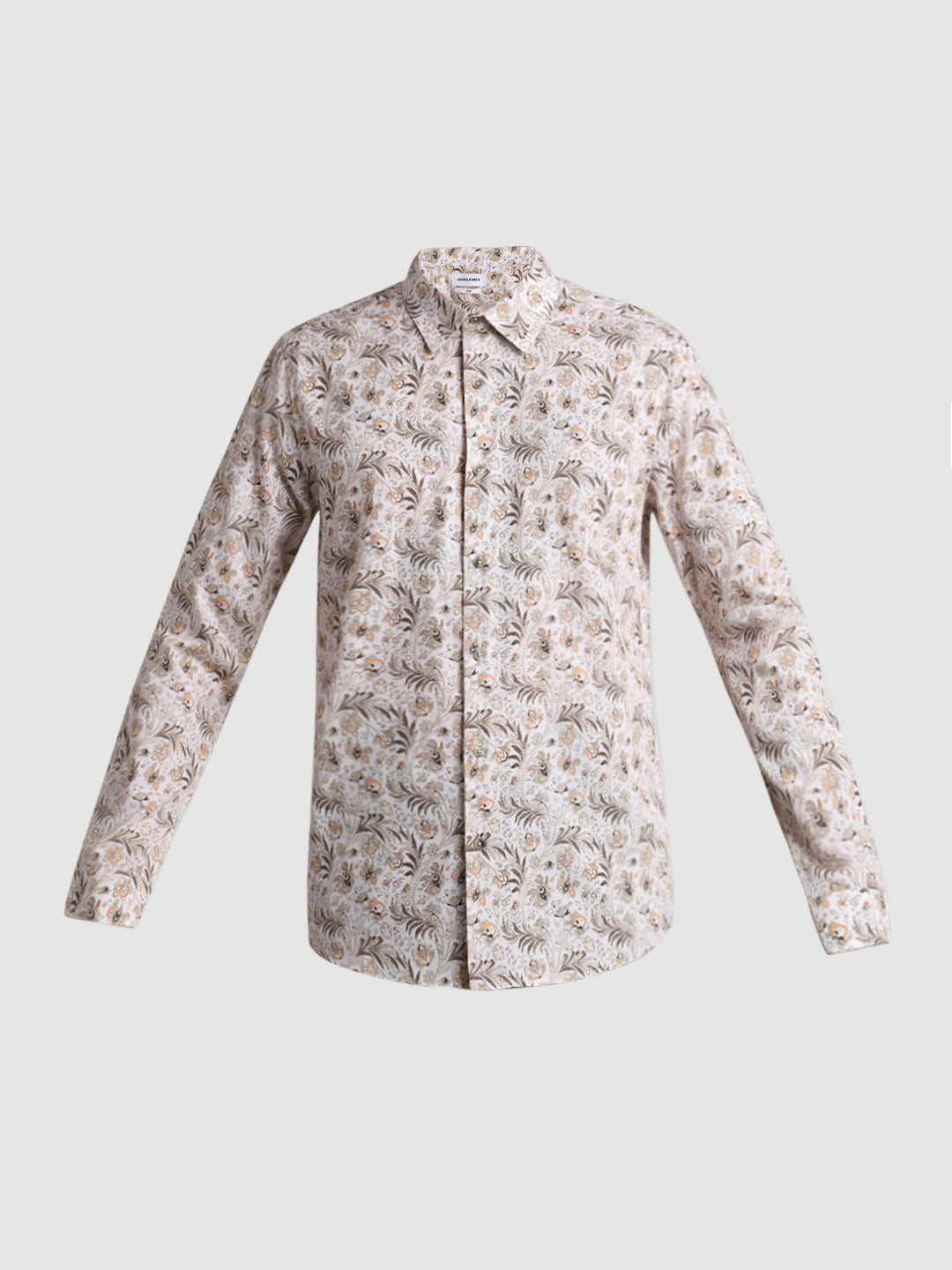 Beige Paisley Print Shirt