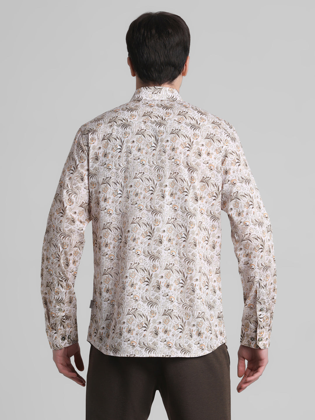 Beige Paisley Print Shirt