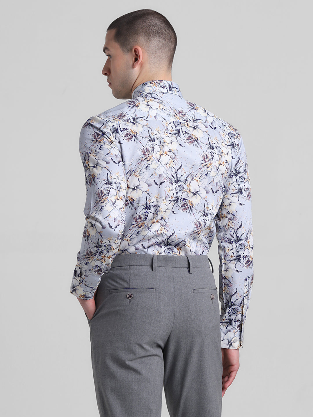 Blue Floral Print Shirt